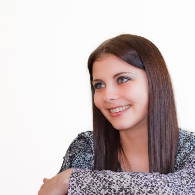 beautiful young girl smiling