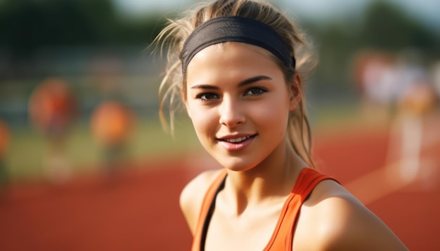 Beautiful young girl in sport