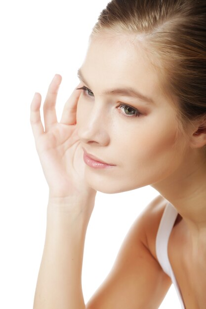 Beautiful young girl with clean skin