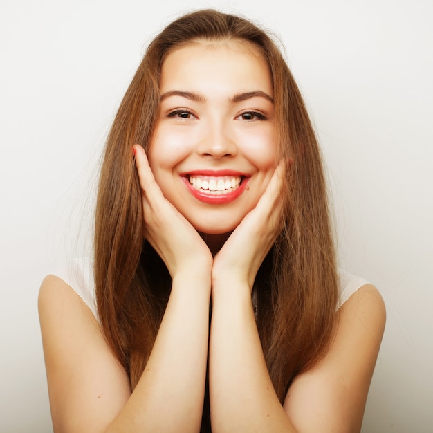 Beautiful young happy woman