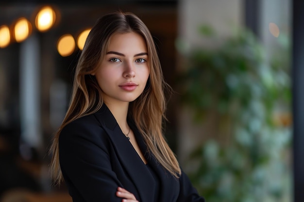 a beautiful young lady wearing blazer