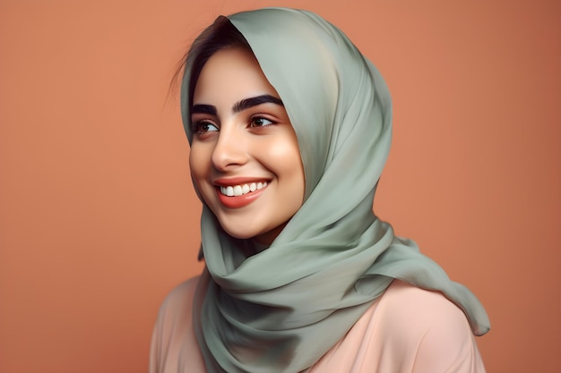 아름 다운 젊은 무슬림 여성