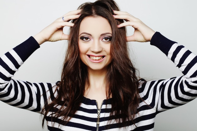 Beautiful young surprised woman