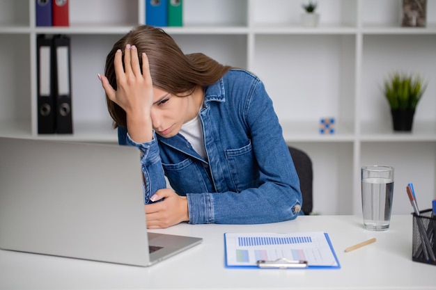 Beautiful Young Woman Feeling Strong Head Pain