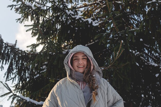 A beautiful young woman posing outdoor