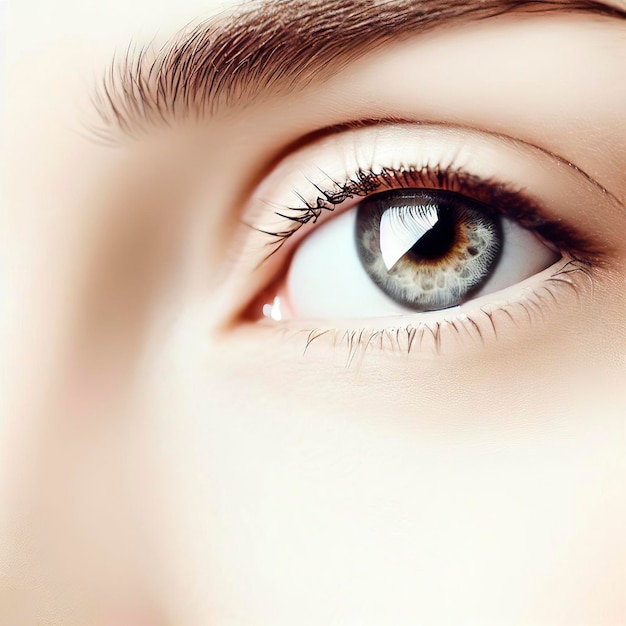 Beautiful young woman's eye closeup shot