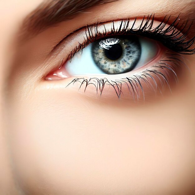 Beautiful young woman's eye closeup shot