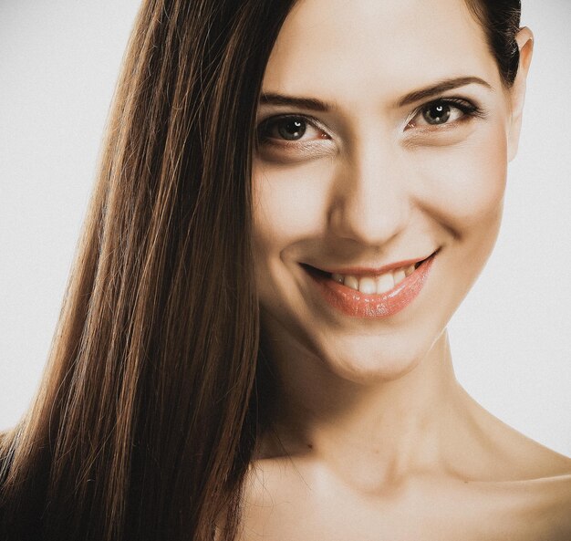 Beautiful young woman smiling