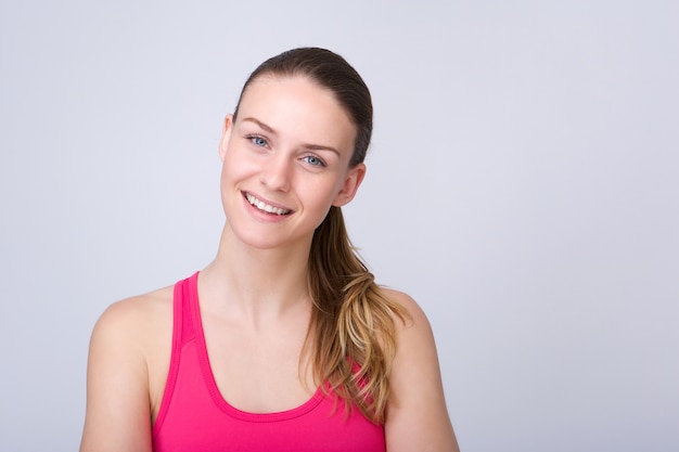 Beautiful young woman smiling