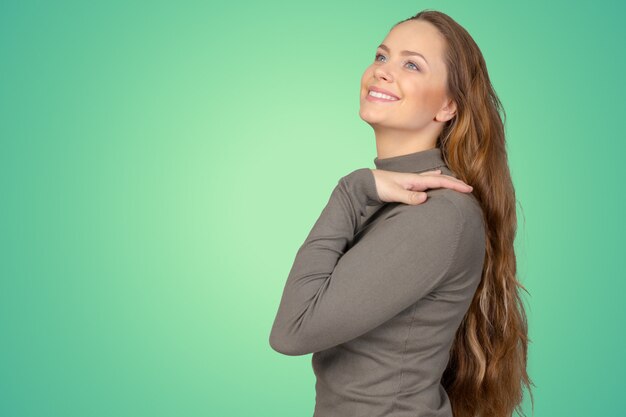 Beautiful young woman smiling