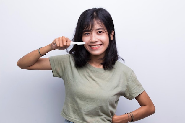 beautiful young woman suffering from toothache pain, tooth decay, tooth,  on white background