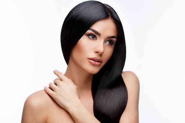 Beautiful Young Woman with Clean healthy hair