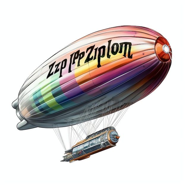 красивая иллюстрация клипарта Zeppelin Transportation