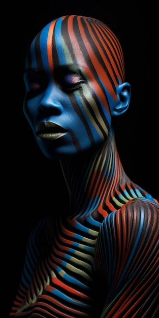 beautifula abstract woman body art