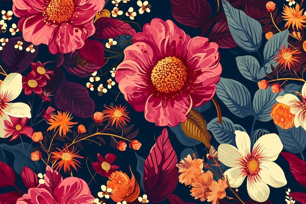 Beautifull pink floral background pattern