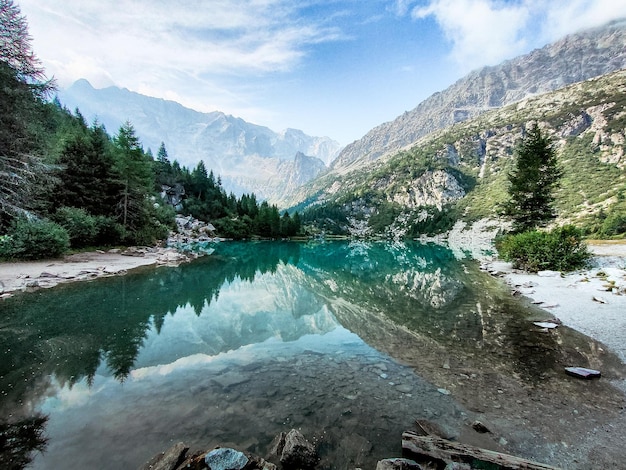 A beautifull view on the aviolo lake