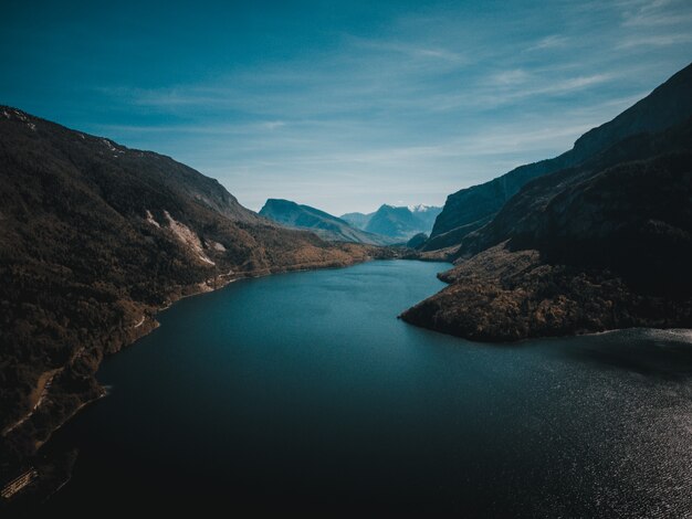 Photo a beautifull view on the molveno lake