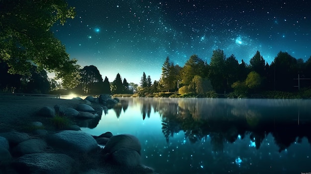 Beautifull wolrd from space and nature shine in night with stars and sky clouds