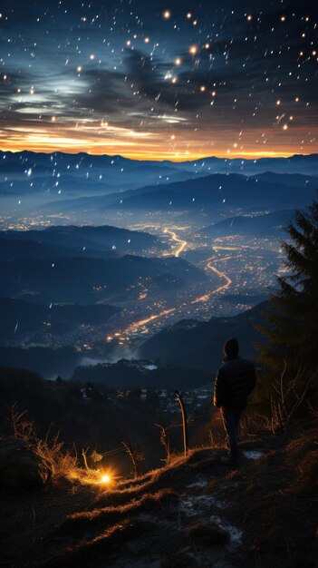 Красиво снятое реальное изображение небесного события, созданное искусственным интеллектом