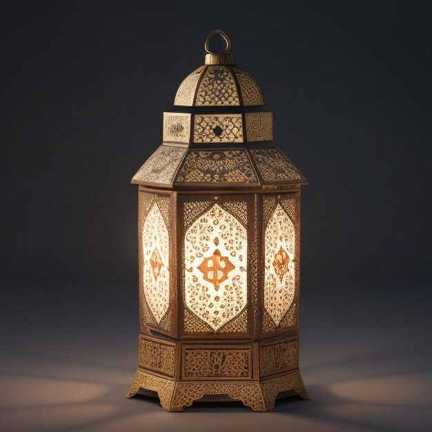 Photo beautifully crafted decorative lamp adorned with a captivating gold