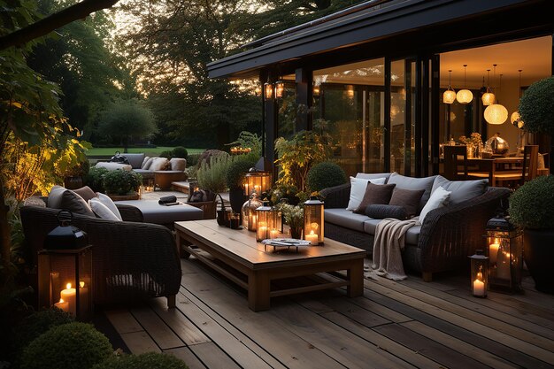 Beautifully Designed Outdoor Space with Luxurious Ambiance