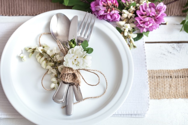 Beautifully elegant decorated table for holiday