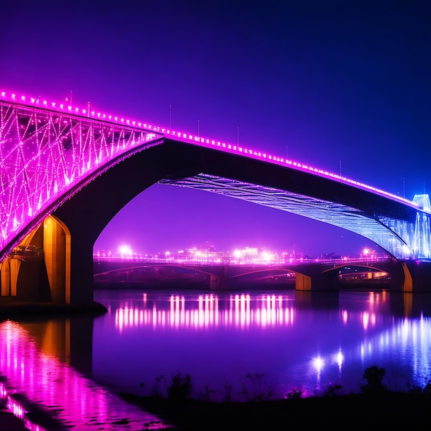 Beautifully night bridge creative ai