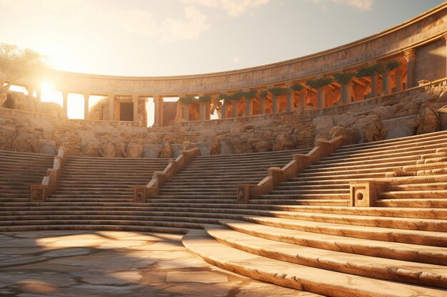 Прекрасно сохранившийся древнегреческий амфитеатр