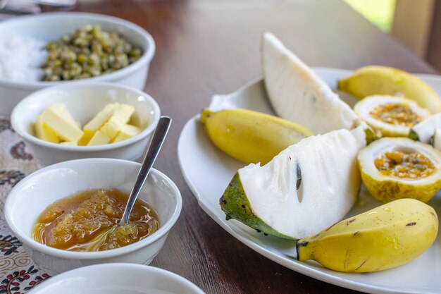 Beautifully served breakfast on terrace