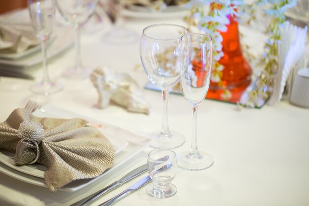 Beautifully served table in a restaurant