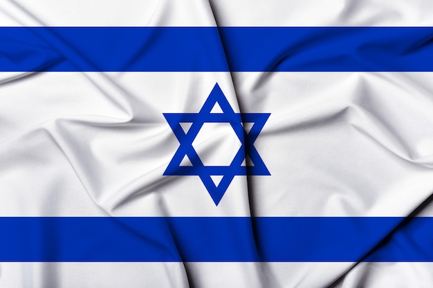 beautifully waving and striped israel flag background texture with vibrant colors