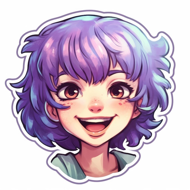 Beautiul Anime Manga Character Sticker