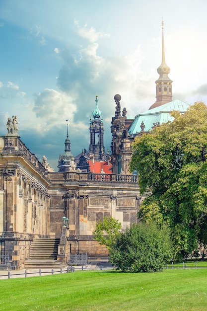 The beauty of architecture in the streets and squares of Dresden