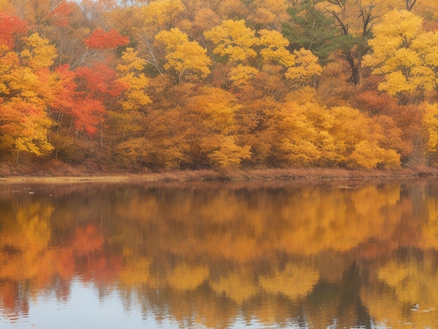 Beauty autumnn nature concept background generated by AI