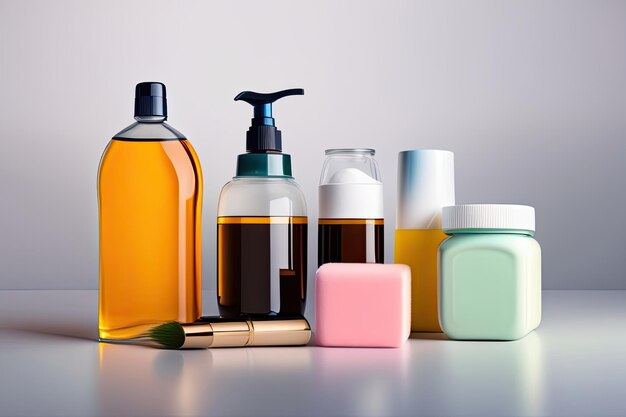 Beauty bottle products care conceptai generated