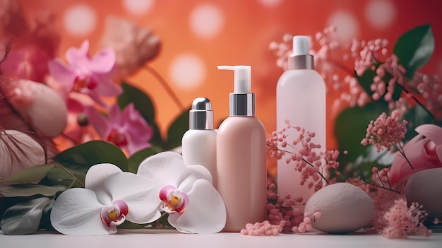 beauty care products mockup