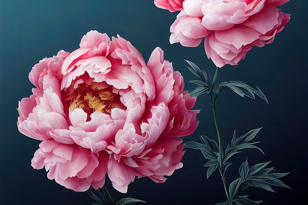 Photo beauty chinese peony flowers wallpaper