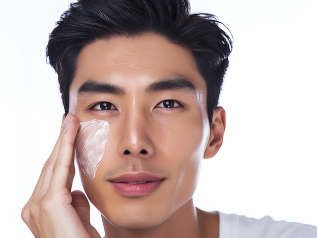 Beauty Clinic skincare handsome male model posing