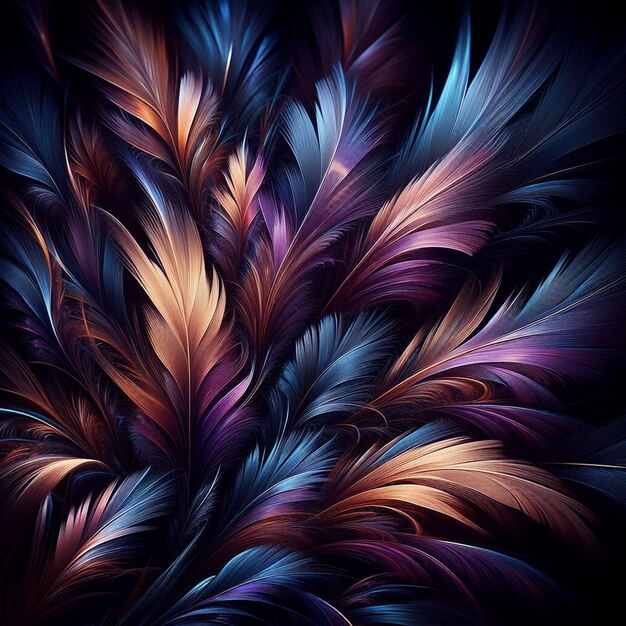 Photo beauty of a cluster of feathers wallpaper ai generated