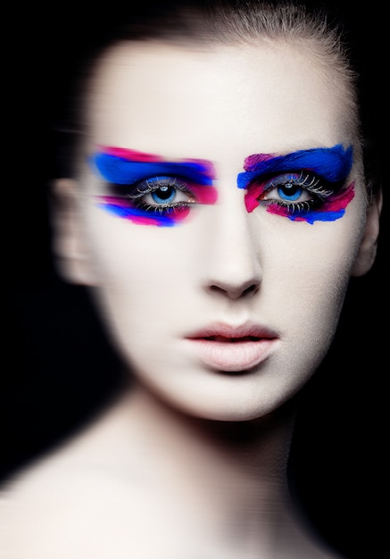 Beauty creative art makeup .Fashion portrait 