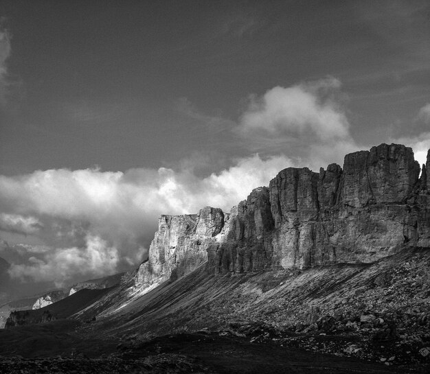 The beauty of the dolomites at the forcella crespeina towards forcella cires south tyrol italy