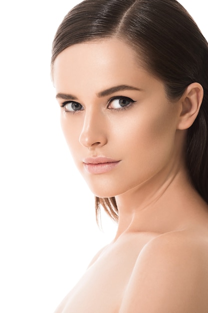 Beauty face woman healthy skin cosmetic spa concept beautiful female model healthy skin care concept portrait.