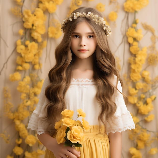 Photo beauty fashion young girl