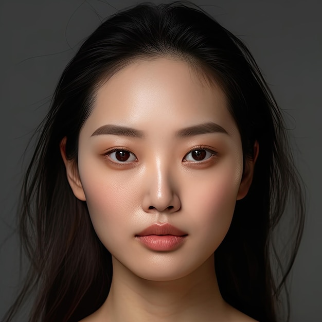 beauty female face ai generative