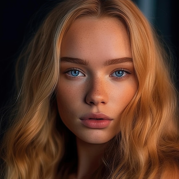 beauty female face ai generative