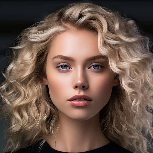 beauty female face ai generative