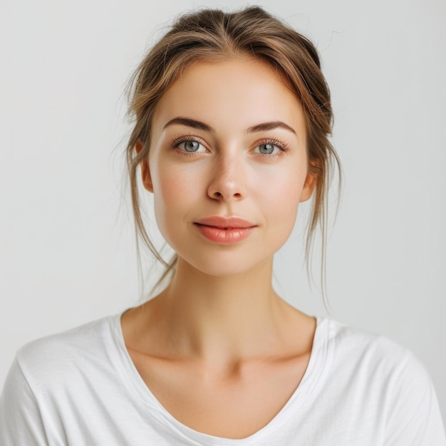 beauty female model in isolated background