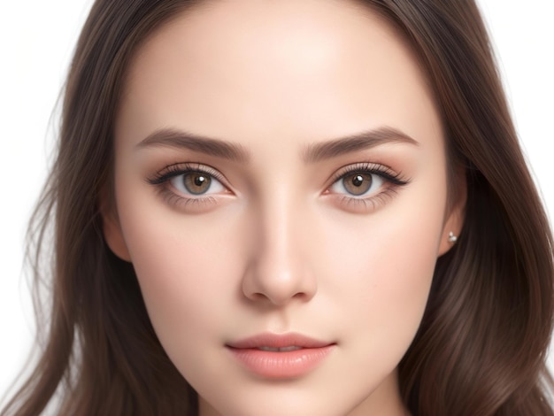 Beauty flat focus woman face