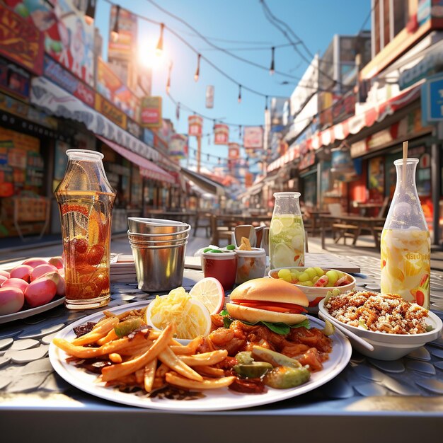 Photo beauty of food street