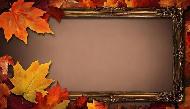 Beauty frame Fall background